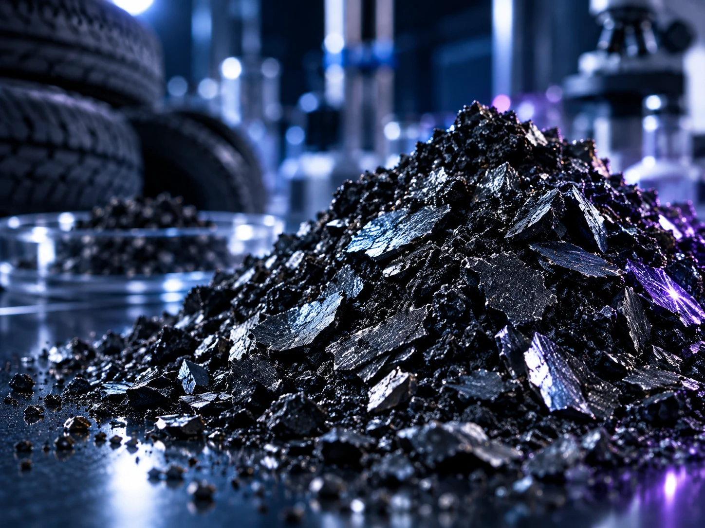 Graphitic carbon from end-of-life tires